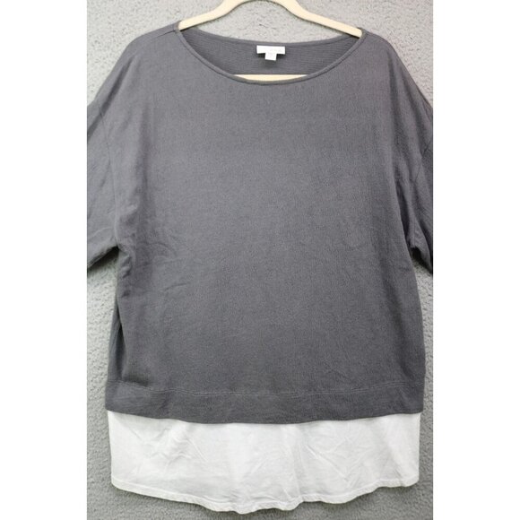 Pure Jill 3/4 Belled Sleeves Tunic-Size Medium-Linen Blend-Oversized-Lagenlook - Picture 2 of 10